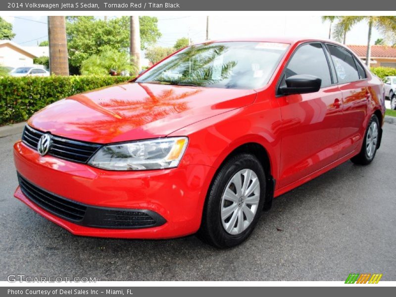 Tornado Red / Titan Black 2014 Volkswagen Jetta S Sedan