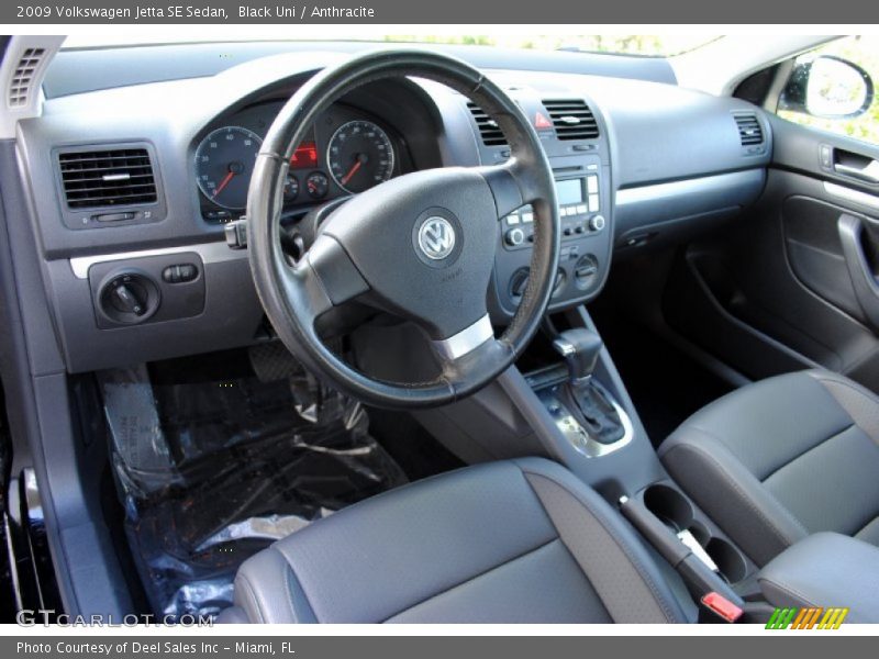  2009 Jetta SE Sedan Anthracite Interior