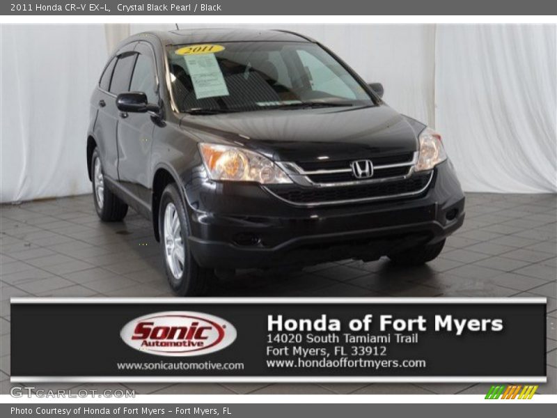 Crystal Black Pearl / Black 2011 Honda CR-V EX-L