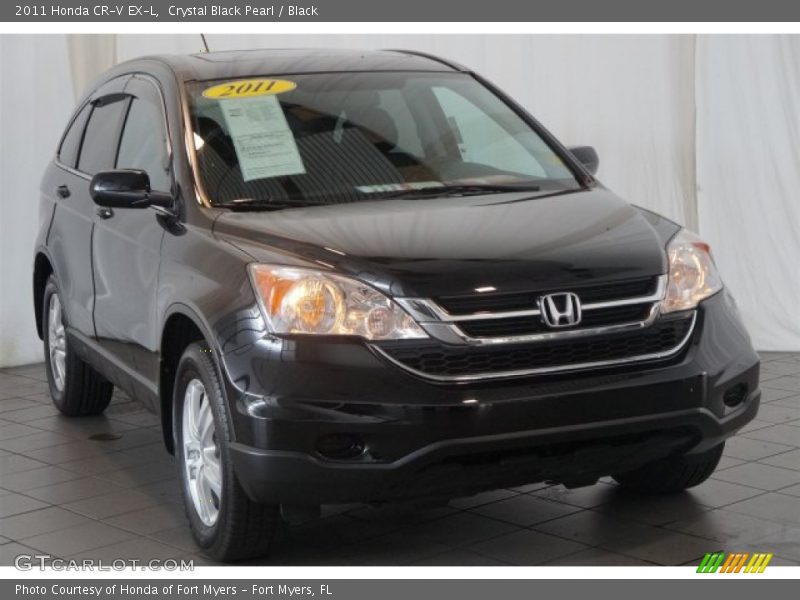 Crystal Black Pearl / Black 2011 Honda CR-V EX-L