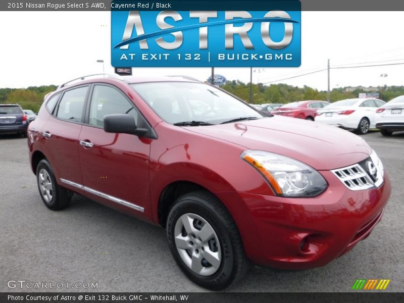 Cayenne Red / Black 2015 Nissan Rogue Select S AWD