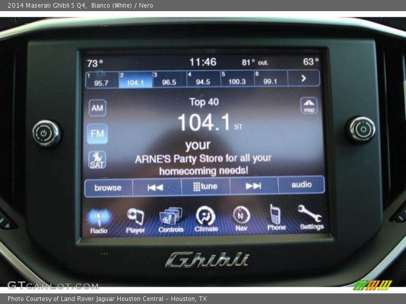 Bianco (White) / Nero 2014 Maserati Ghibli S Q4