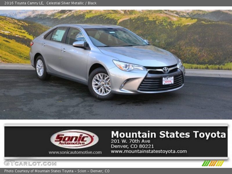 Celestial Silver Metallic / Black 2016 Toyota Camry LE