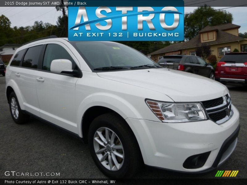 White / Black 2015 Dodge Journey SXT AWD