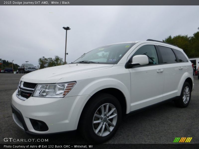 White / Black 2015 Dodge Journey SXT AWD
