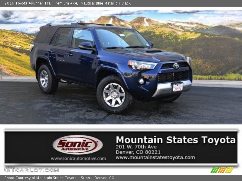 Nautical Blue Metallic / Black 2016 Toyota 4Runner Trail Premium 4x4