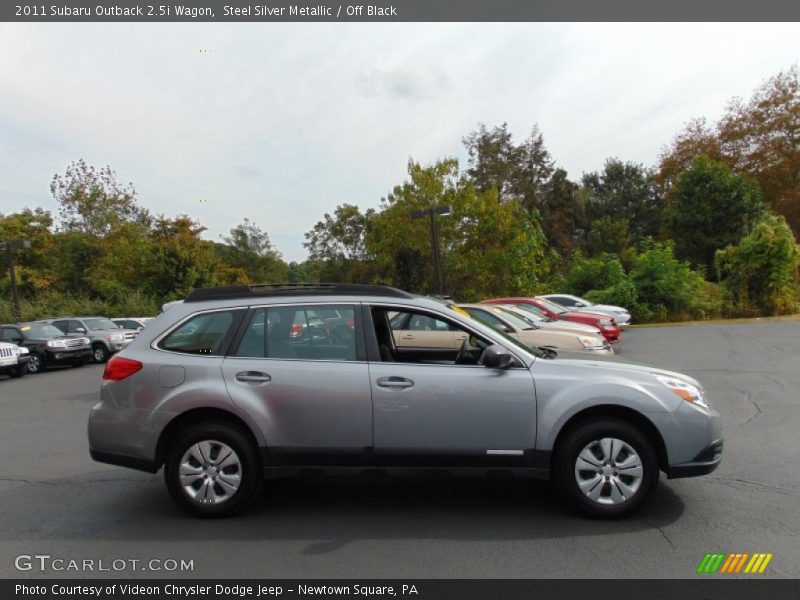 Steel Silver Metallic / Off Black 2011 Subaru Outback 2.5i Wagon