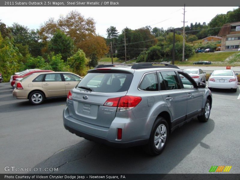 Steel Silver Metallic / Off Black 2011 Subaru Outback 2.5i Wagon