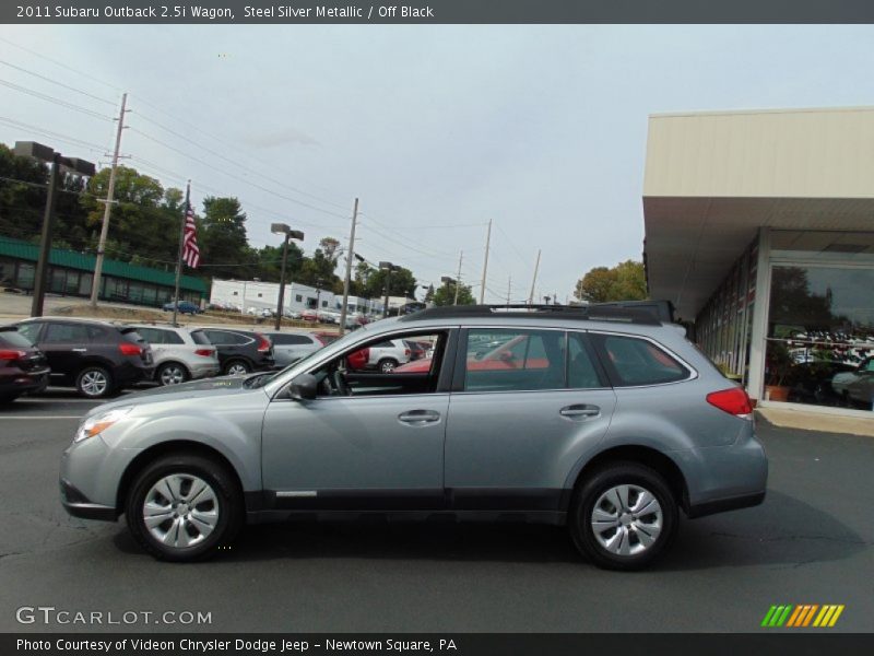 Steel Silver Metallic / Off Black 2011 Subaru Outback 2.5i Wagon