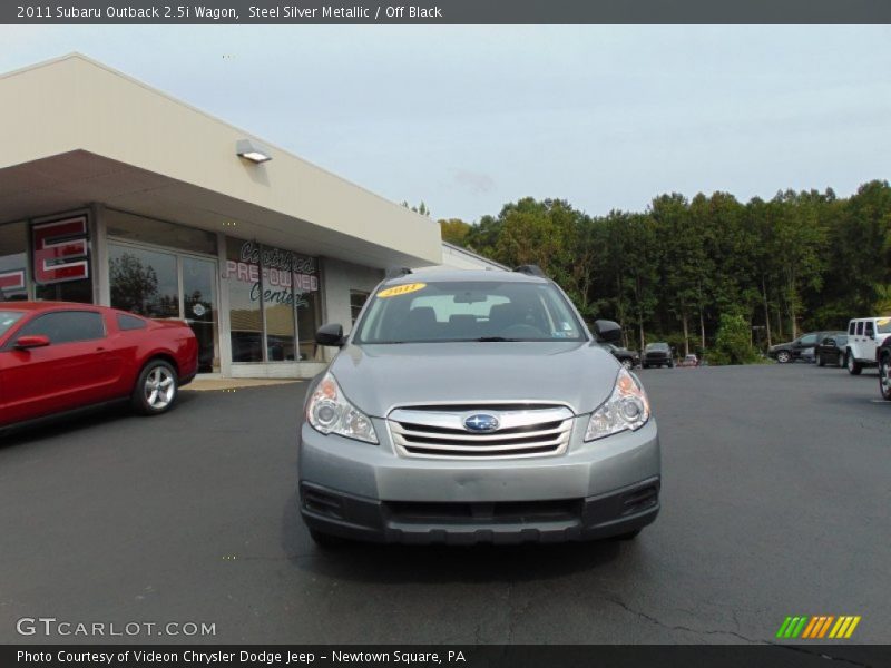 Steel Silver Metallic / Off Black 2011 Subaru Outback 2.5i Wagon