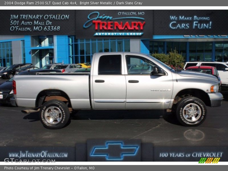 Bright Silver Metallic / Dark Slate Gray 2004 Dodge Ram 2500 SLT Quad Cab 4x4