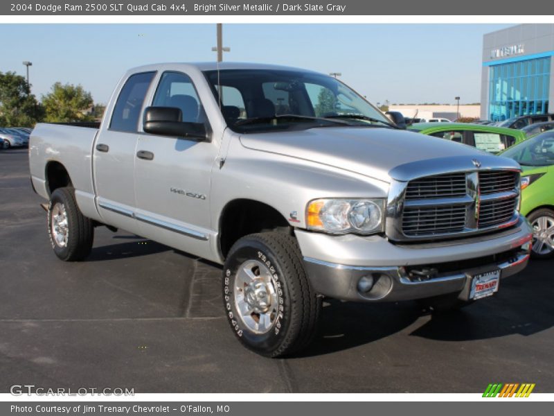 Bright Silver Metallic / Dark Slate Gray 2004 Dodge Ram 2500 SLT Quad Cab 4x4