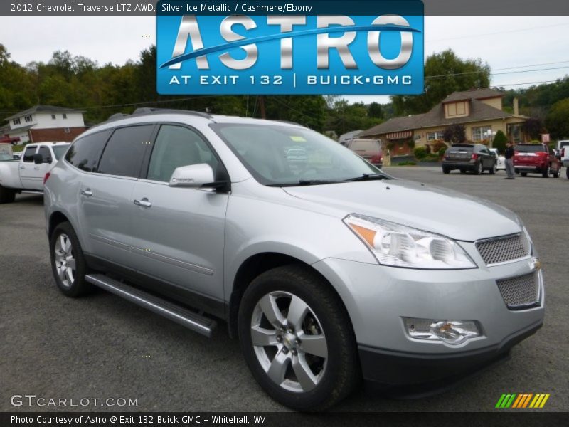Silver Ice Metallic / Cashmere/Ebony 2012 Chevrolet Traverse LTZ AWD