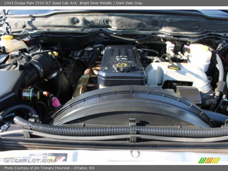 Bright Silver Metallic / Dark Slate Gray 2004 Dodge Ram 2500 SLT Quad Cab 4x4