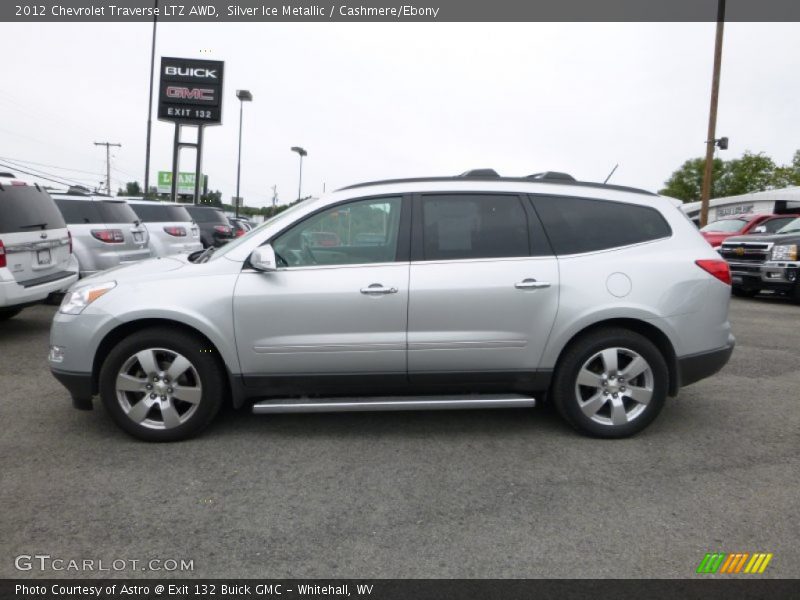 Silver Ice Metallic / Cashmere/Ebony 2012 Chevrolet Traverse LTZ AWD