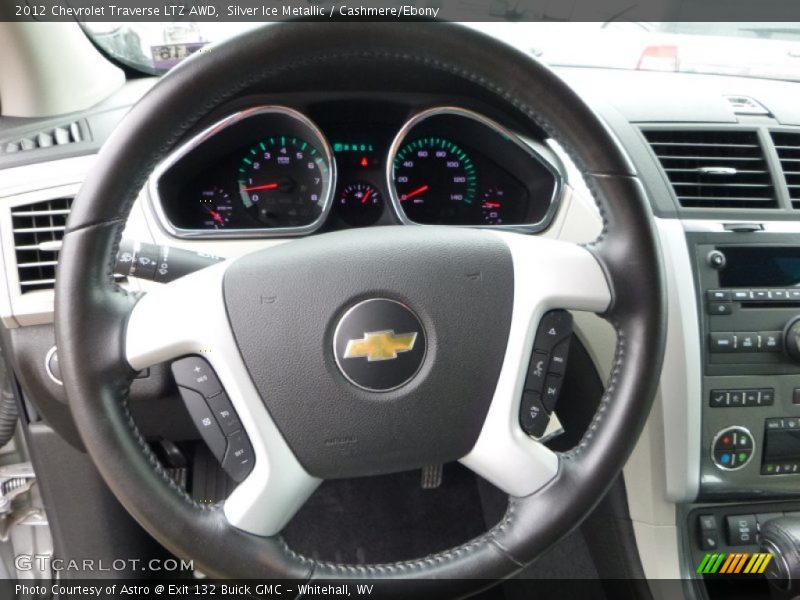 Silver Ice Metallic / Cashmere/Ebony 2012 Chevrolet Traverse LTZ AWD