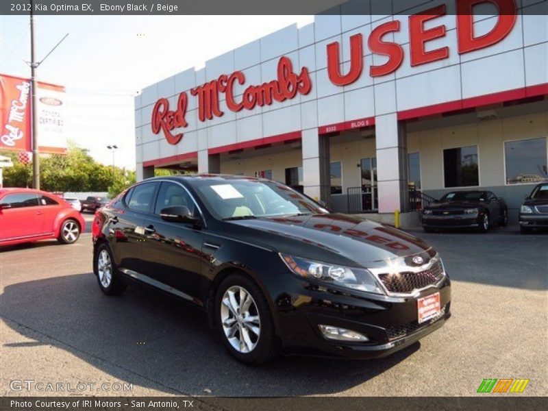 Ebony Black / Beige 2012 Kia Optima EX