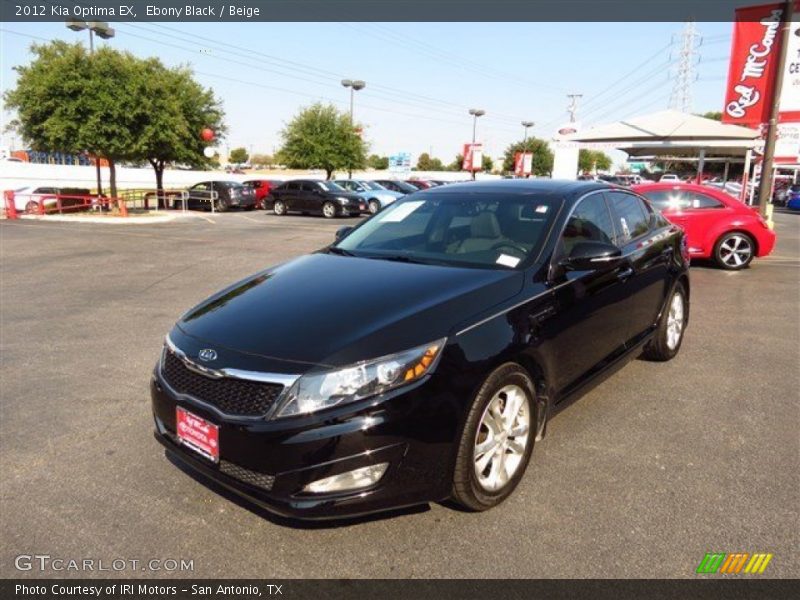 Ebony Black / Beige 2012 Kia Optima EX