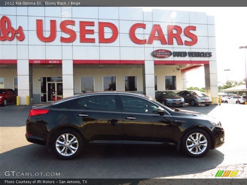 Ebony Black / Beige 2012 Kia Optima EX