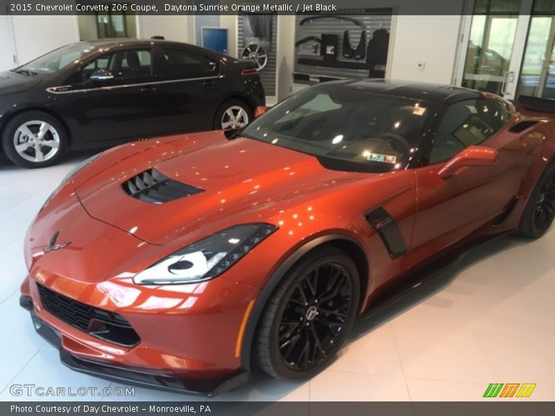Daytona Sunrise Orange Metallic / Jet Black 2015 Chevrolet Corvette Z06 Coupe