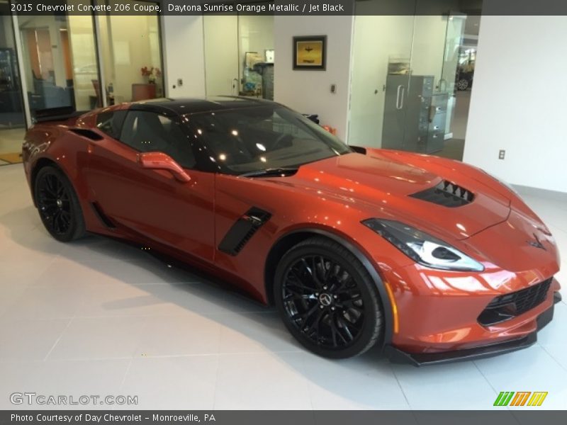 Daytona Sunrise Orange Metallic / Jet Black 2015 Chevrolet Corvette Z06 Coupe
