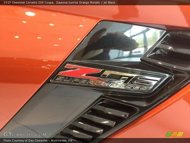 Daytona Sunrise Orange Metallic / Jet Black 2015 Chevrolet Corvette Z06 Coupe