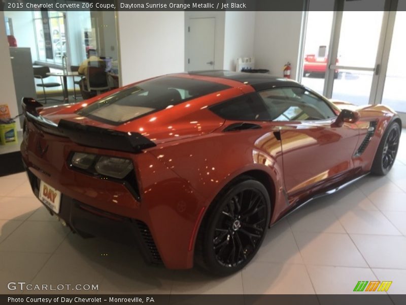 Daytona Sunrise Orange Metallic / Jet Black 2015 Chevrolet Corvette Z06 Coupe