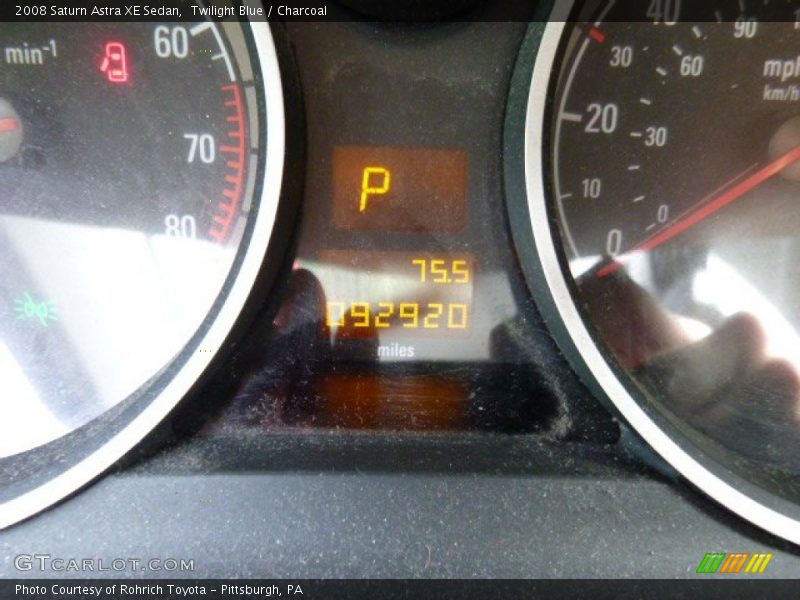 Twilight Blue / Charcoal 2008 Saturn Astra XE Sedan