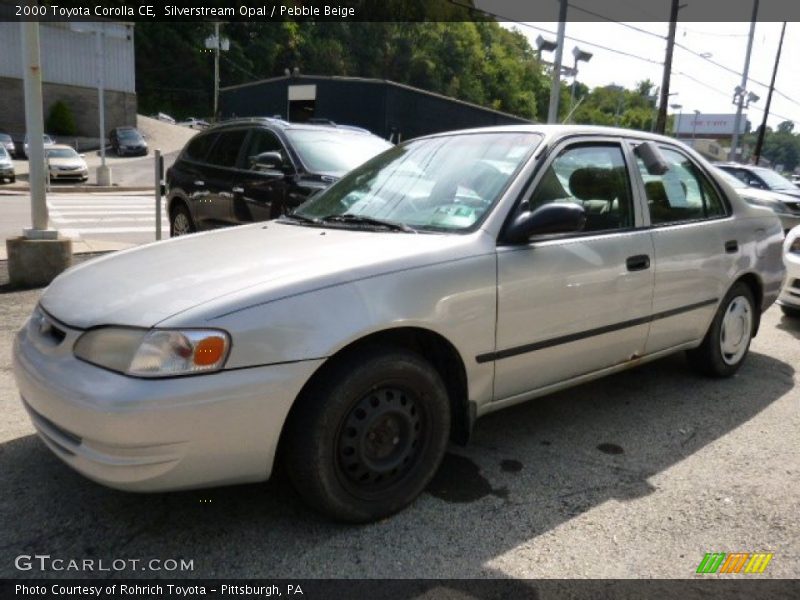 Silverstream Opal / Pebble Beige 2000 Toyota Corolla CE