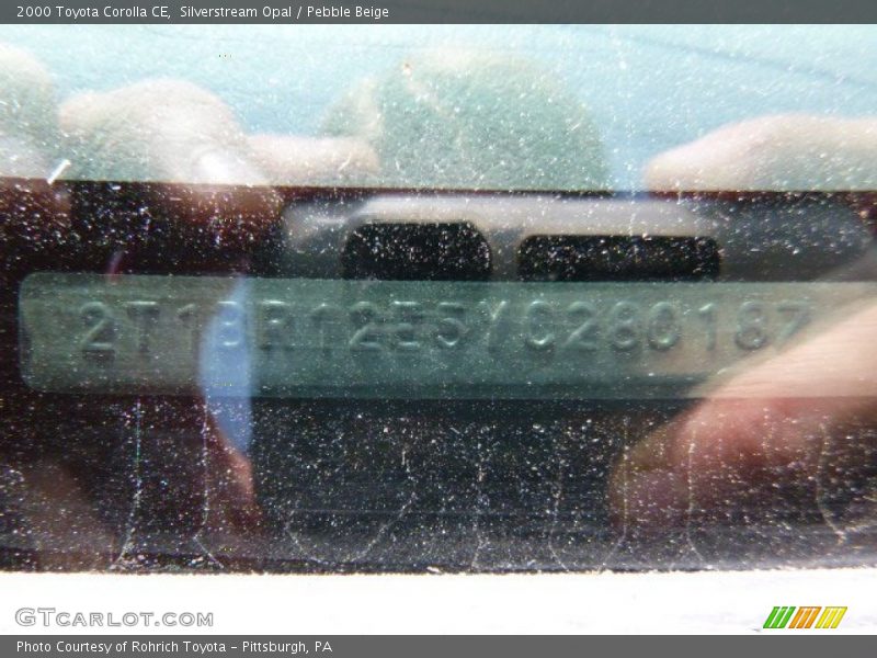 Silverstream Opal / Pebble Beige 2000 Toyota Corolla CE