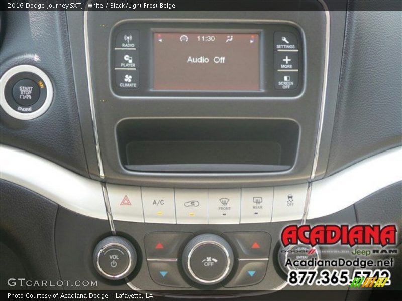 White / Black/Light Frost Beige 2016 Dodge Journey SXT