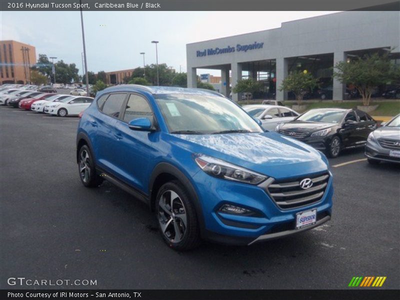 Caribbean Blue / Black 2016 Hyundai Tucson Sport