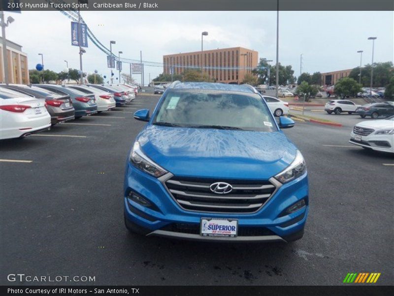 Caribbean Blue / Black 2016 Hyundai Tucson Sport