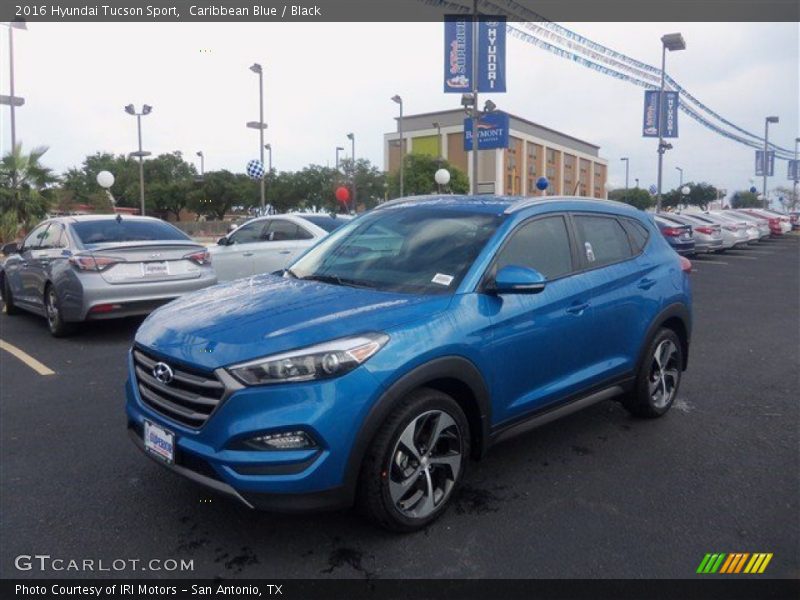 Caribbean Blue / Black 2016 Hyundai Tucson Sport