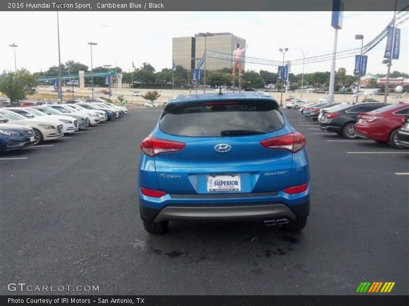 Caribbean Blue / Black 2016 Hyundai Tucson Sport