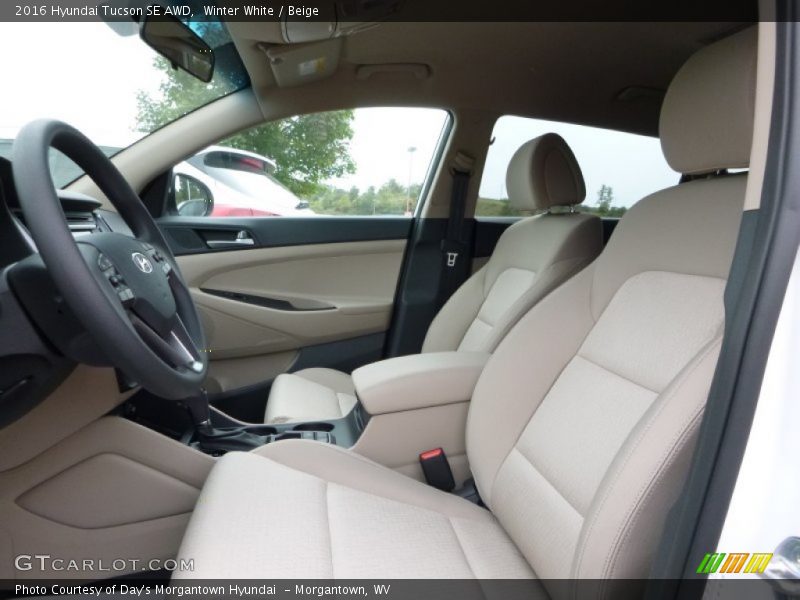 Front Seat of 2016 Tucson SE AWD