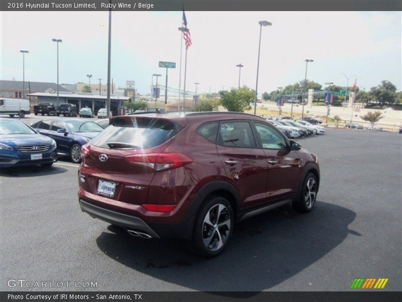 Ruby Wine / Beige 2016 Hyundai Tucson Limited
