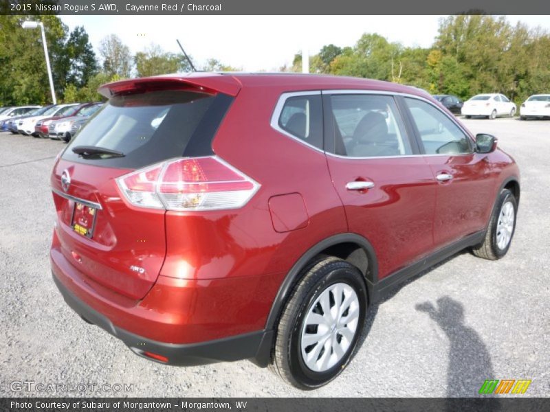 Cayenne Red / Charcoal 2015 Nissan Rogue S AWD