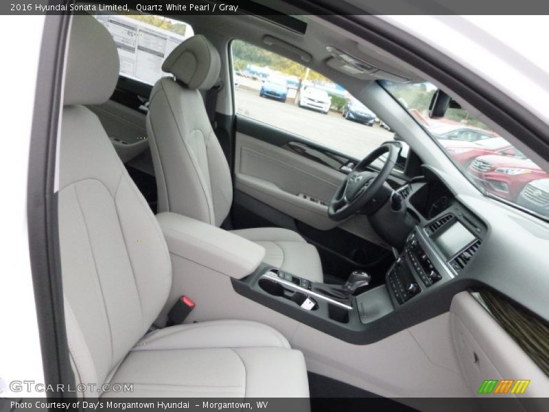 Quartz White Pearl / Gray 2016 Hyundai Sonata Limited