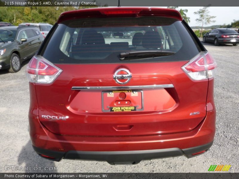 Cayenne Red / Charcoal 2015 Nissan Rogue S AWD