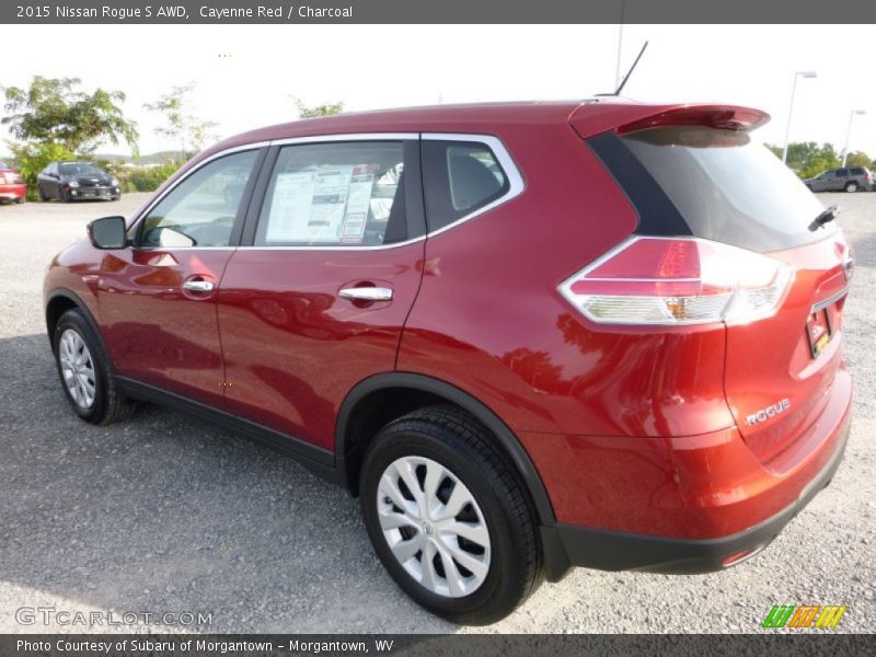 Cayenne Red / Charcoal 2015 Nissan Rogue S AWD