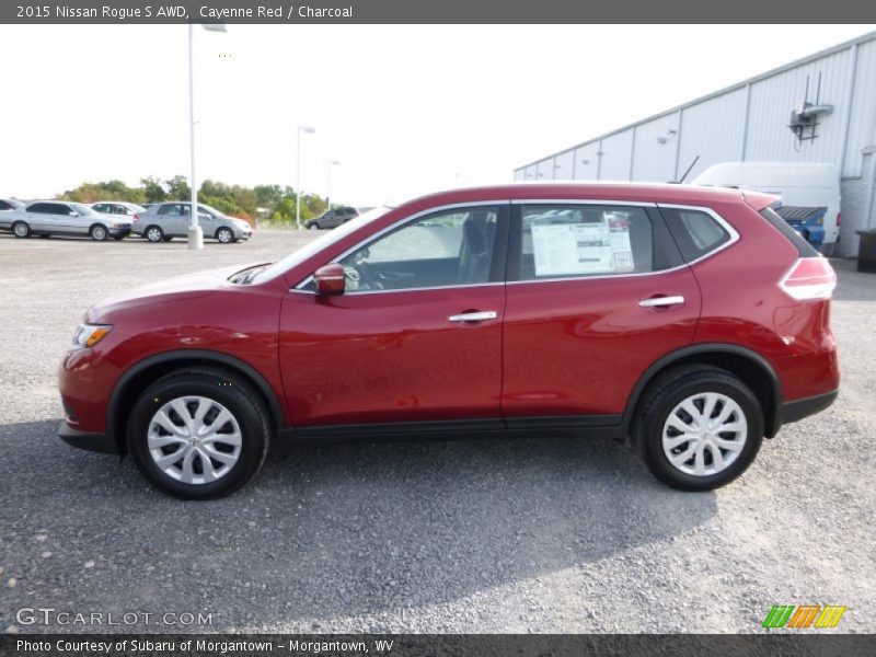 Cayenne Red / Charcoal 2015 Nissan Rogue S AWD