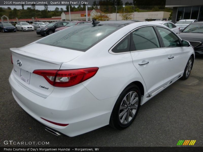 Quartz White Pearl / Gray 2016 Hyundai Sonata Limited