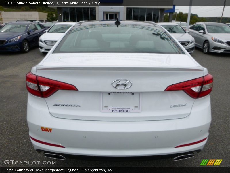 Quartz White Pearl / Gray 2016 Hyundai Sonata Limited