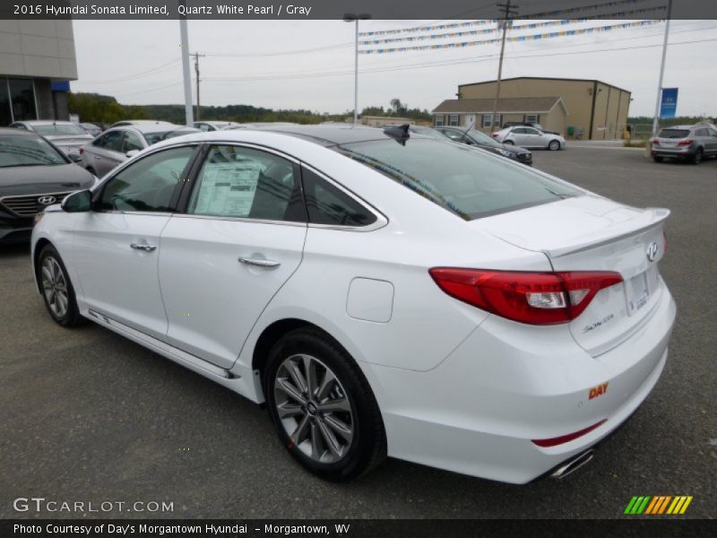 Quartz White Pearl / Gray 2016 Hyundai Sonata Limited
