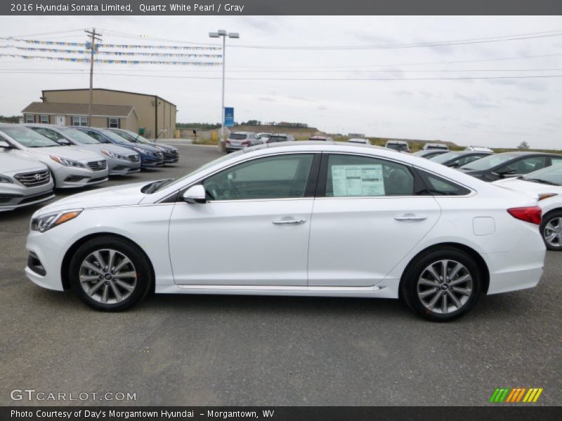 Quartz White Pearl / Gray 2016 Hyundai Sonata Limited