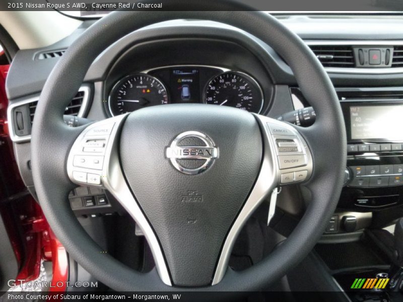 Cayenne Red / Charcoal 2015 Nissan Rogue S AWD