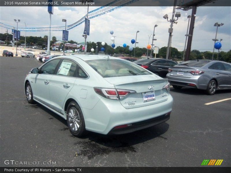 Seaport Mist / Beige 2016 Hyundai Sonata Hybrid SE