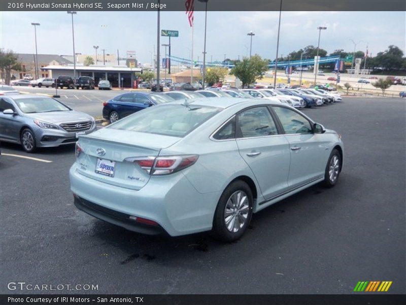 Seaport Mist / Beige 2016 Hyundai Sonata Hybrid SE