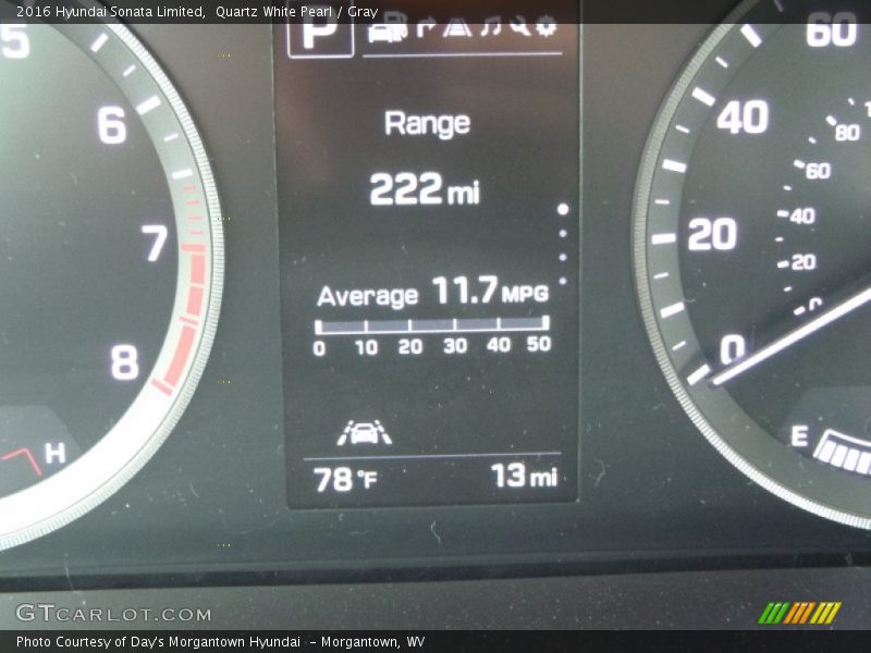 Quartz White Pearl / Gray 2016 Hyundai Sonata Limited